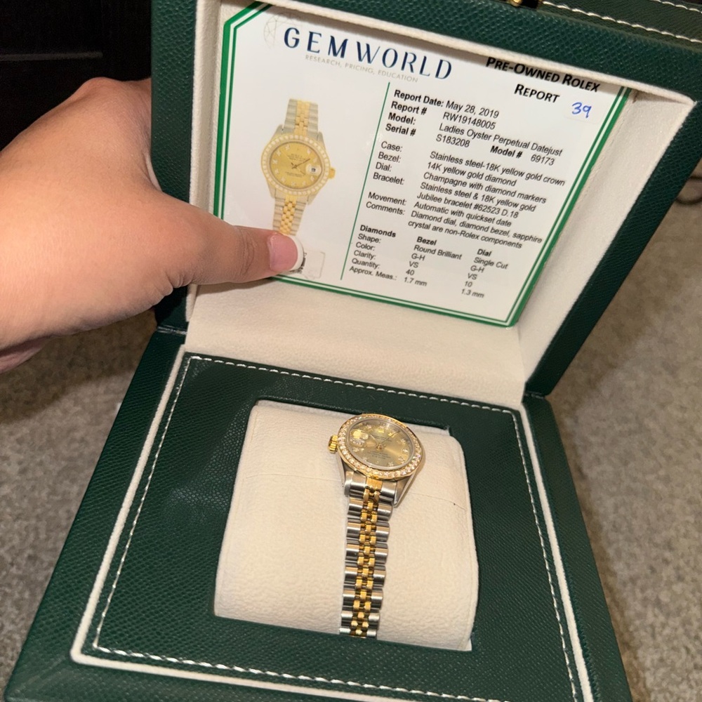 Rolex Gold and Silver Jubilee Watch-women